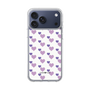 スリムプロテクションケース［ Stripe Hearts - Purple ］