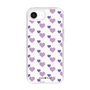 スリムプロテクションケース［ Stripe Hearts - Purple ］