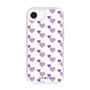 スリムプロテクションケース［ Stripe Hearts - Purple ］