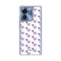 スリムプロテクションケース［ Stripe Hearts - Purple ］