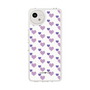 スリムプロテクションケース［ Stripe Hearts - Purple ］