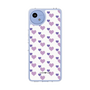 スリムプロテクションケース［ Stripe Hearts - Purple ］