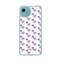 スリムプロテクションケース［ Stripe Hearts - Purple ］