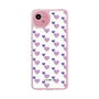 スリムプロテクションケース［ Stripe Hearts - Purple ］