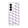 スリムプロテクションケース［ Stripe Hearts - Purple ］