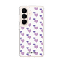 スリムプロテクションケース［ Stripe Hearts - Purple ］