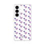 スリムプロテクションケース［ Stripe Hearts - Purple ］