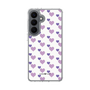 スリムプロテクションケース［ Stripe Hearts - Purple ］