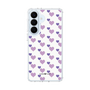 スリムプロテクションケース［ Stripe Hearts - Purple ］