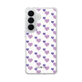 スリムプロテクションケース［ Stripe Hearts - Purple ］