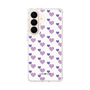 スリムプロテクションケース［ Stripe Hearts - Purple ］