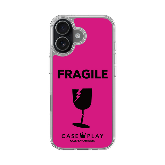 スリムプロテクションケース［ FRAGILE - Pink ］