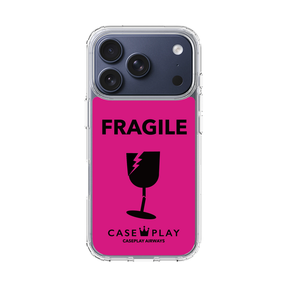 スリムプロテクションケース［ FRAGILE - Pink ］