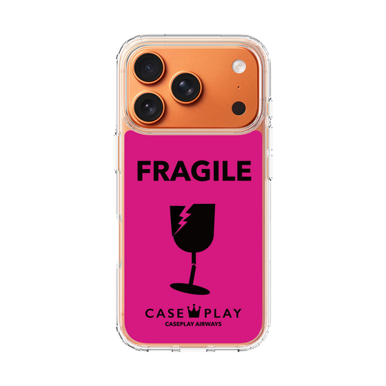 スリムプロテクションケース［ FRAGILE - Pink ］