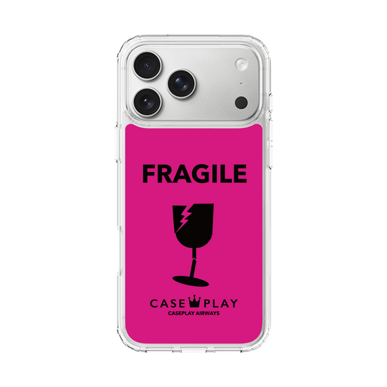 スリムプロテクションケース［ FRAGILE - Pink ］