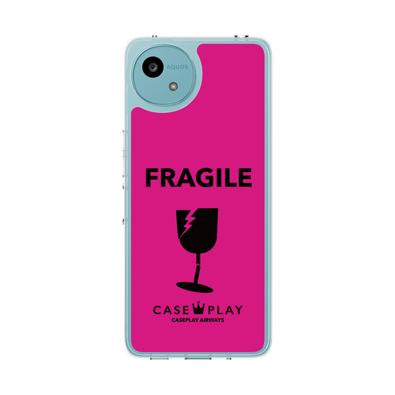 スリムプロテクションケース［ FRAGILE - Pink ］