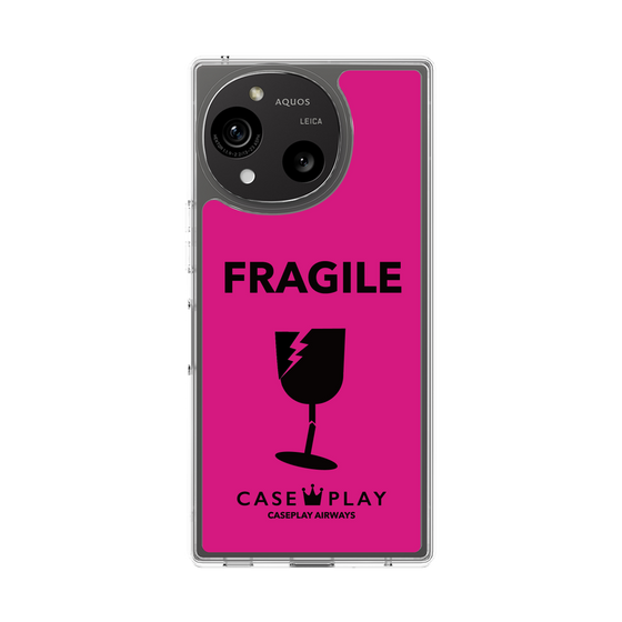 スリムプロテクションケース［ FRAGILE - Pink ］