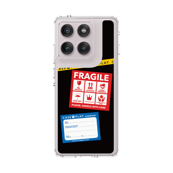 スリムプロテクションケース［ FRAGILE Stickers - Black ］
