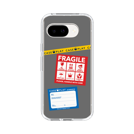 スリムプロテクションケース［ FRAGILE Stickers - Gray ］