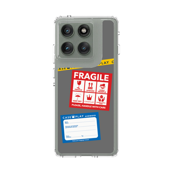 スリムプロテクションケース［ FRAGILE Stickers - Gray ］