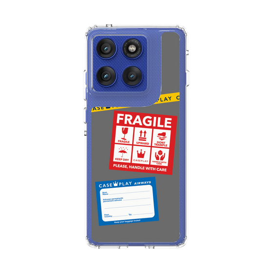 スリムプロテクションケース［ FRAGILE Stickers - Gray ］