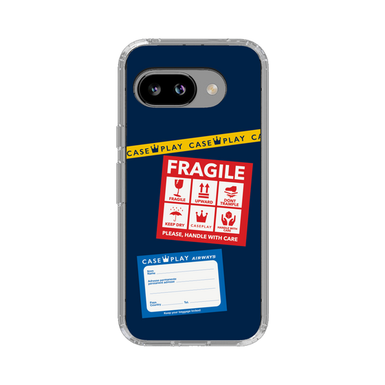 スリムプロテクションケース［ FRAGILE Stickers - Navy ］