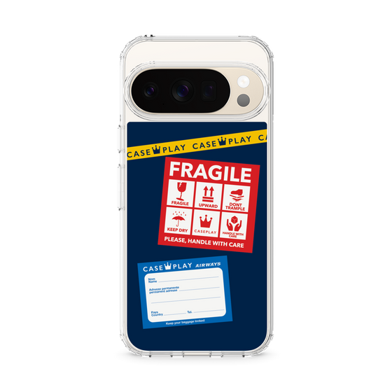 スリムプロテクションケース［ FRAGILE Stickers - Navy ］