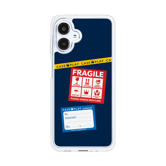 スリムプロテクションケース［ FRAGILE Stickers - Navy ］