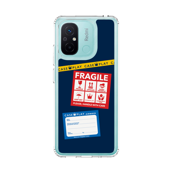 スリムプロテクションケース［ FRAGILE Stickers - Navy ］