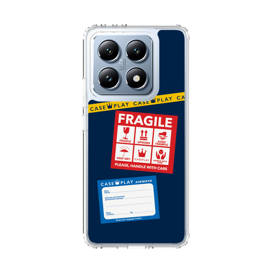スリムプロテクションケース［ FRAGILE Stickers - Navy ］