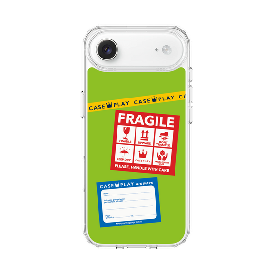 スリムプロテクションケース［ FRAGILE Stickers - Green ］