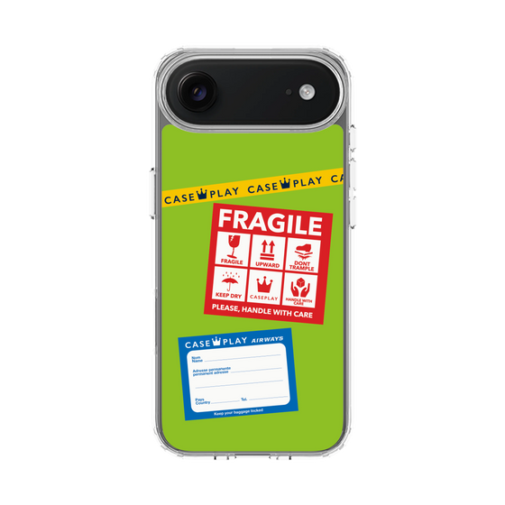 スリムプロテクションケース［ FRAGILE Stickers - Green ］