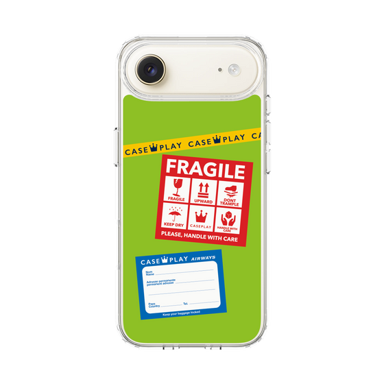 スリムプロテクションケース［ FRAGILE Stickers - Green ］
