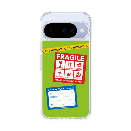 スリムプロテクションケース［ FRAGILE Stickers - Green ］