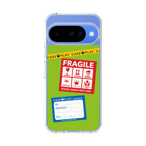 スリムプロテクションケース［ FRAGILE Stickers - Green ］