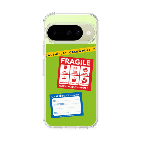 スリムプロテクションケース［ FRAGILE Stickers - Green ］