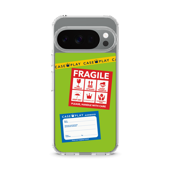 スリムプロテクションケース［ FRAGILE Stickers - Green ］