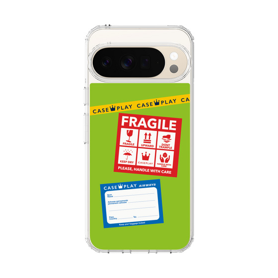 スリムプロテクションケース［ FRAGILE Stickers - Green ］