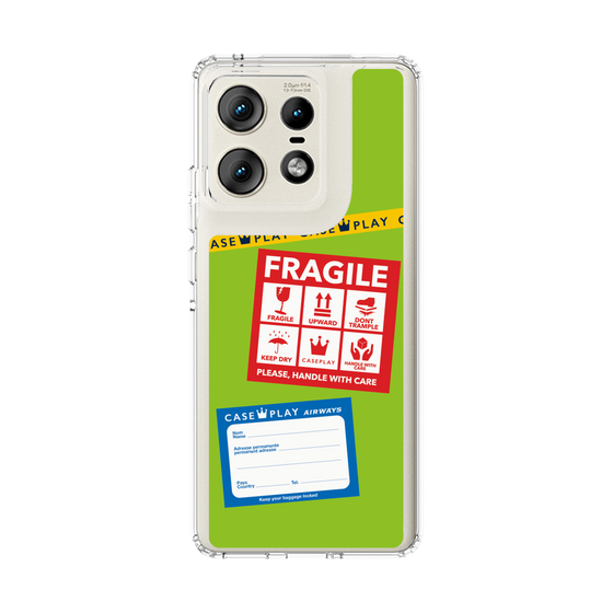 スリムプロテクションケース［ FRAGILE Stickers - Green ］
