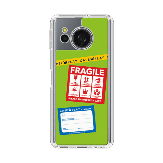 スリムプロテクションケース［ FRAGILE Stickers - Green ］