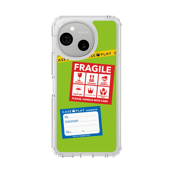 スリムプロテクションケース［ FRAGILE Stickers - Green ］