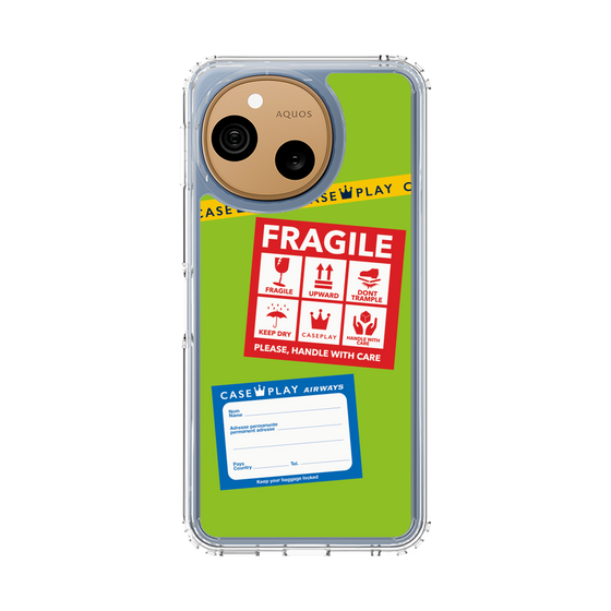 スリムプロテクションケース［ FRAGILE Stickers - Green ］