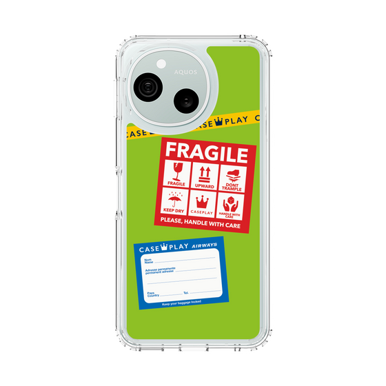 スリムプロテクションケース［ FRAGILE Stickers - Green ］