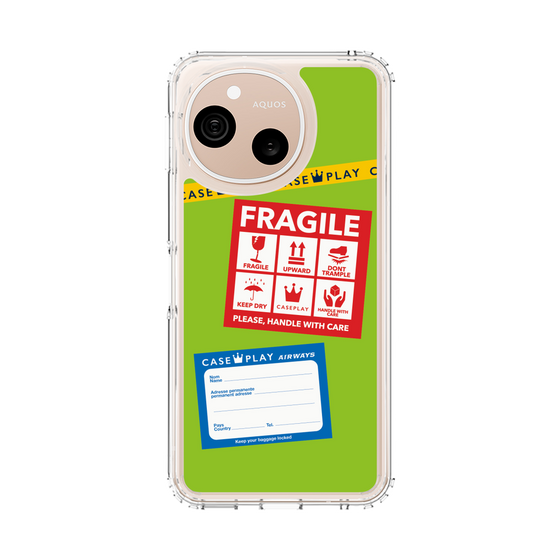 スリムプロテクションケース［ FRAGILE Stickers - Green ］