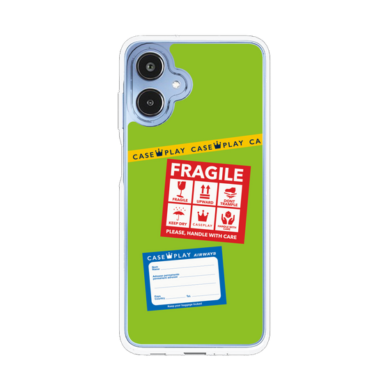 スリムプロテクションケース［ FRAGILE Stickers - Green ］