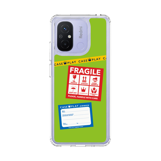 スリムプロテクションケース［ FRAGILE Stickers - Green ］