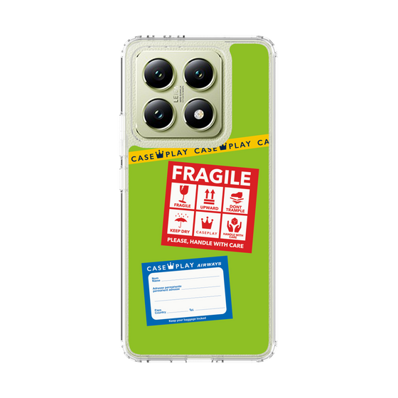 スリムプロテクションケース［ FRAGILE Stickers - Green ］