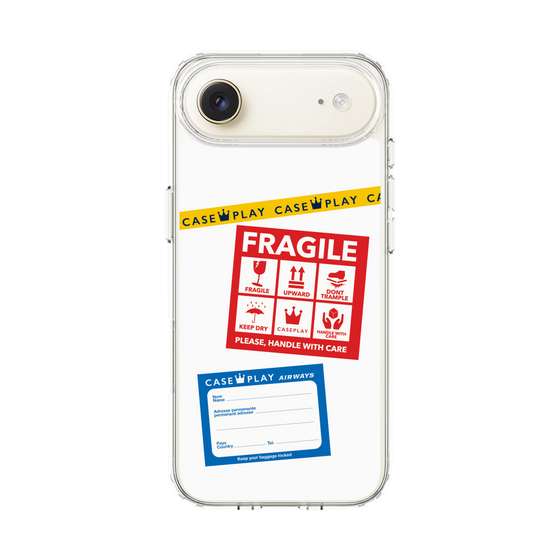 スリムプロテクションケース［ FRAGILE Stickers - White ］