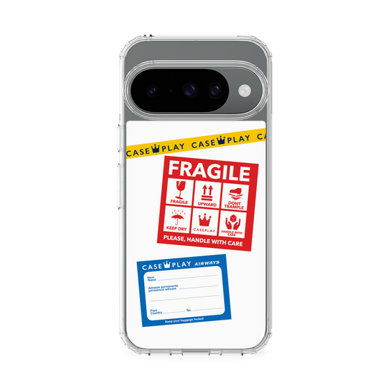 スリムプロテクションケース［ FRAGILE Stickers - White ］