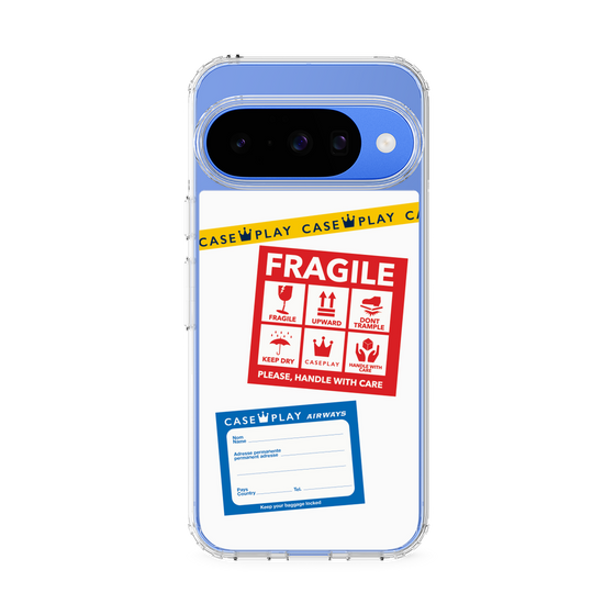 スリムプロテクションケース［ FRAGILE Stickers - White ］